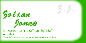 zoltan jonap business card